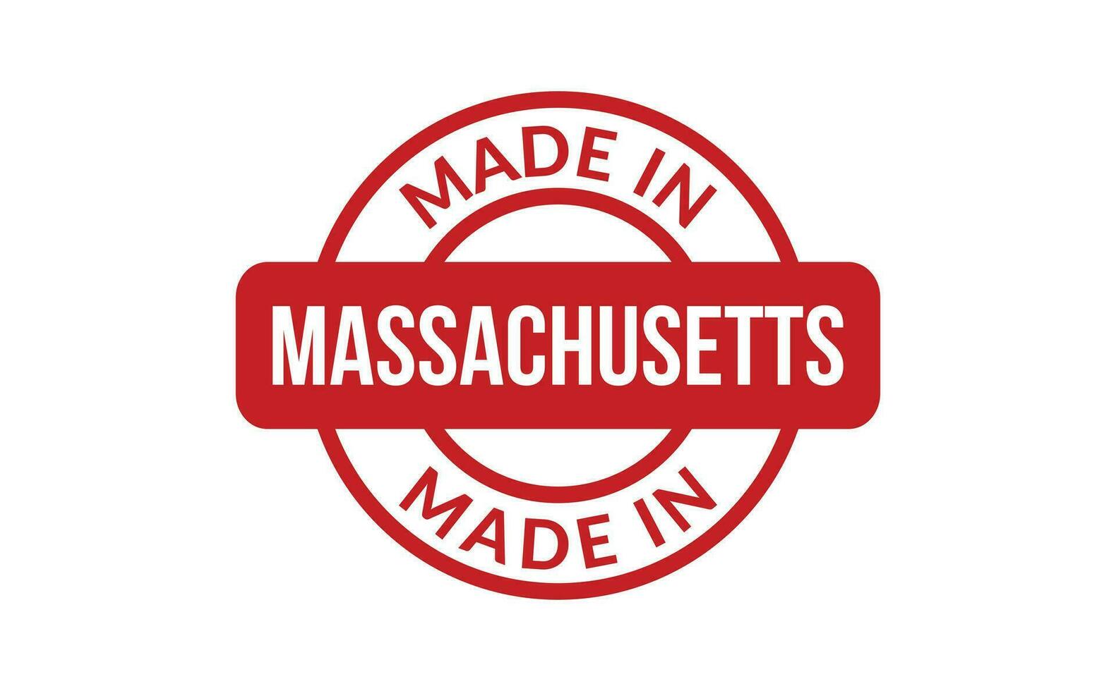 hecho en Massachusetts caucho sello vector