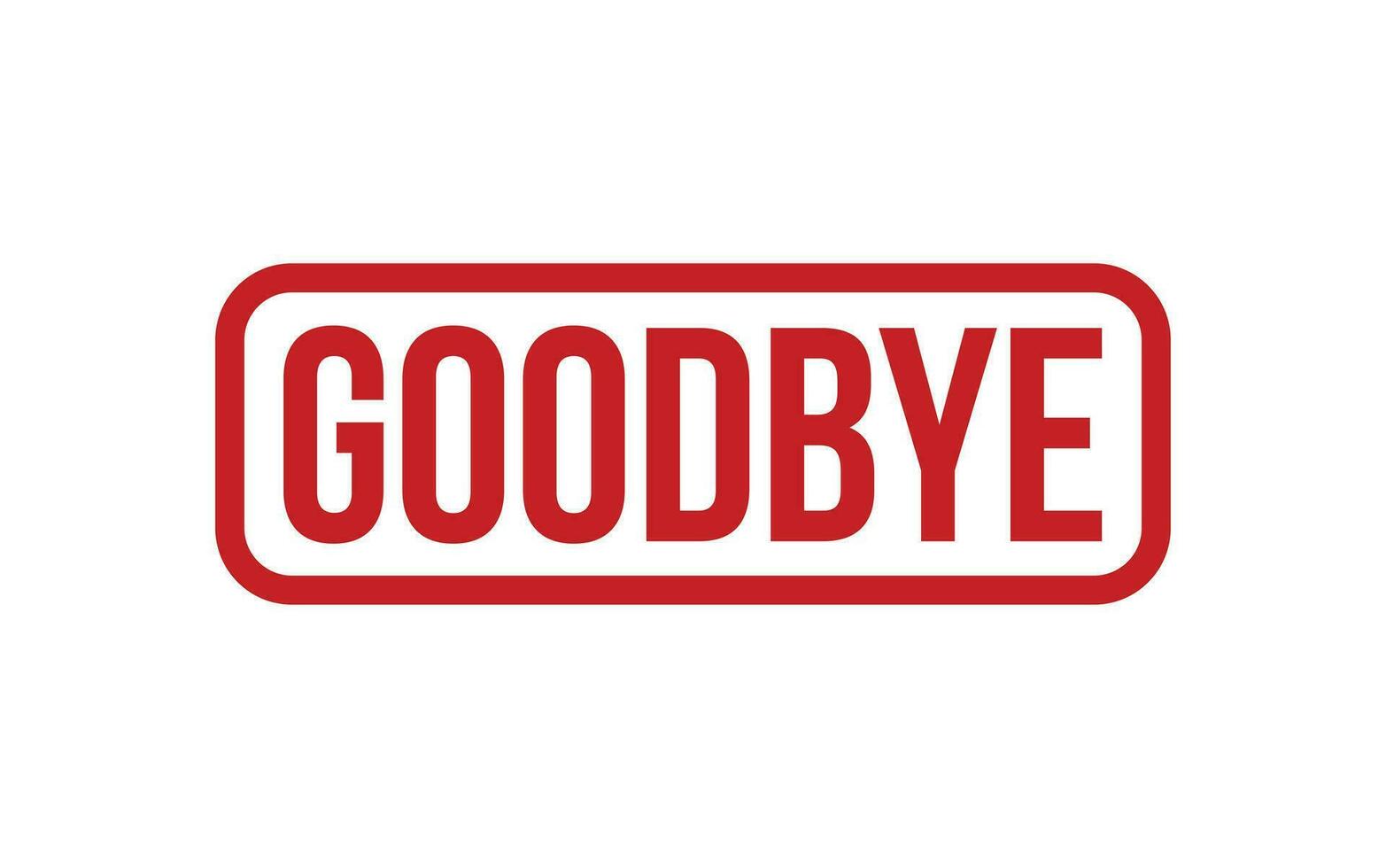 Goodbye Rubber Stamp Seal Vector