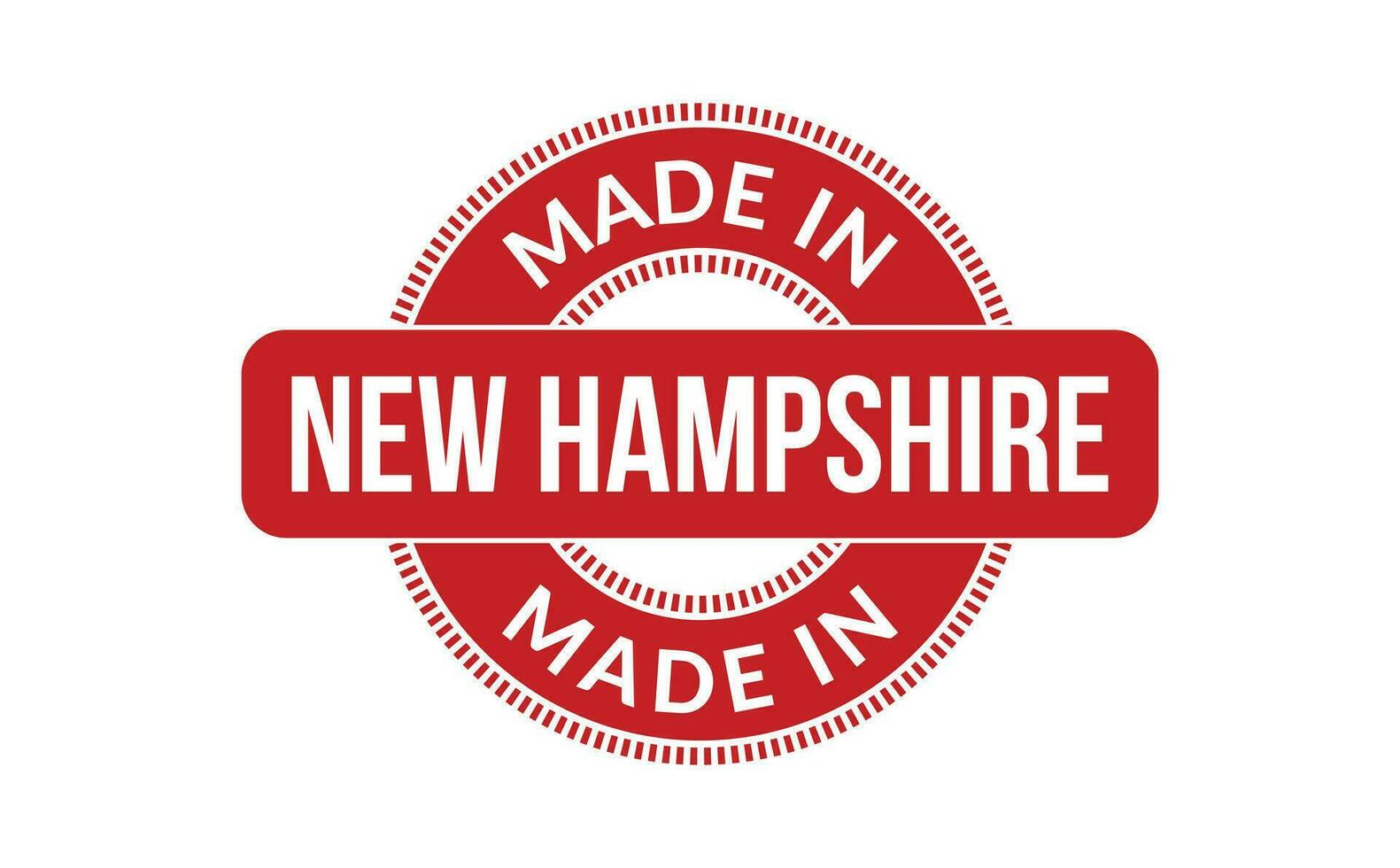 Made In New Hampshire Rubber Stamp vector