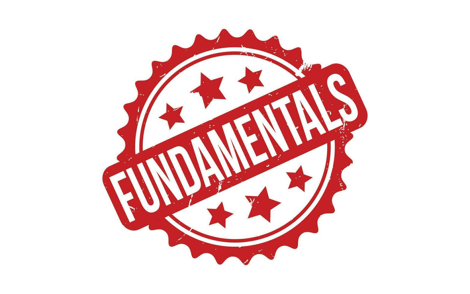 Red Fundamentals Rubber Stamp Seal Vector