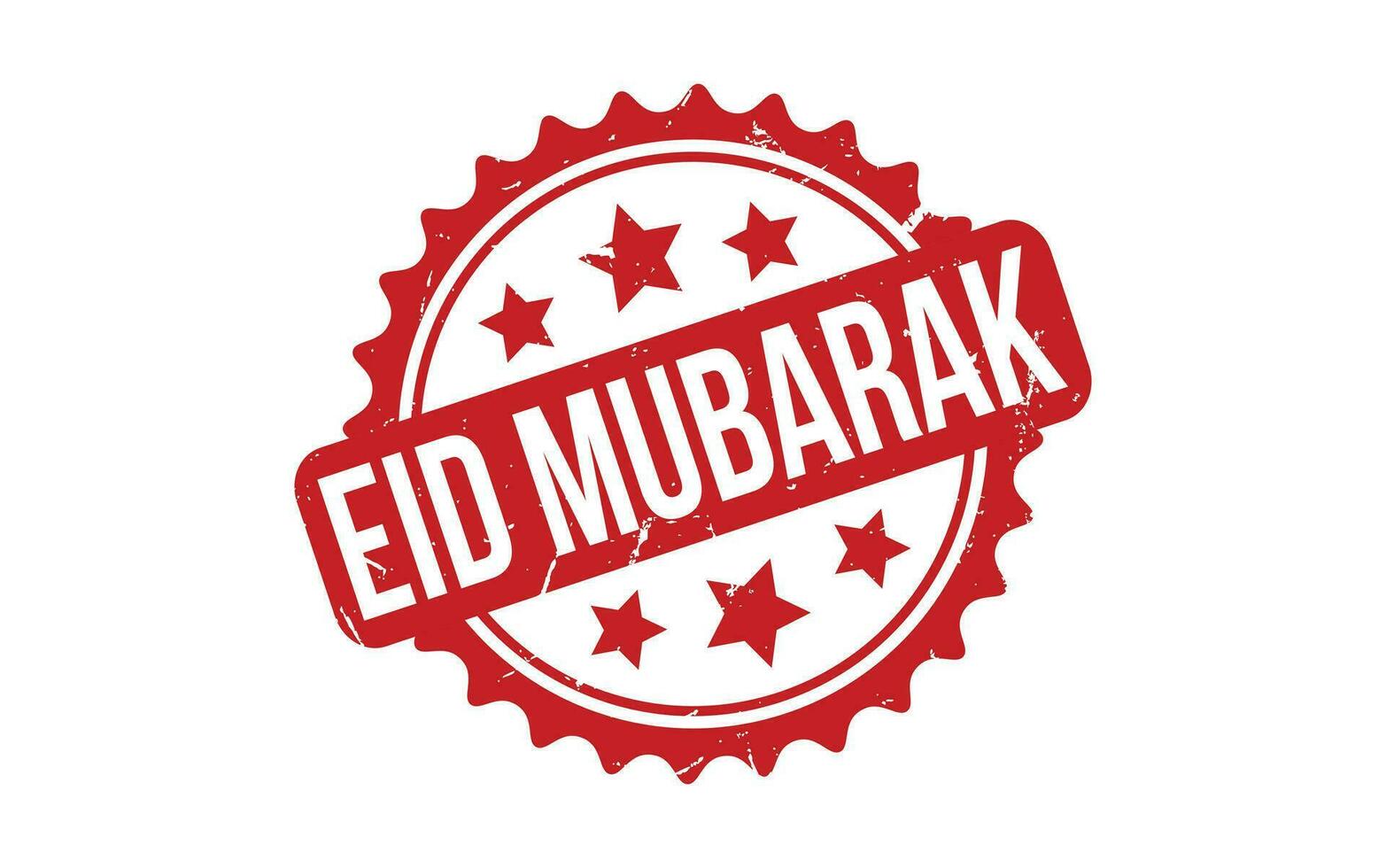 Eid Mubarak rubber grunge stamp seal vector