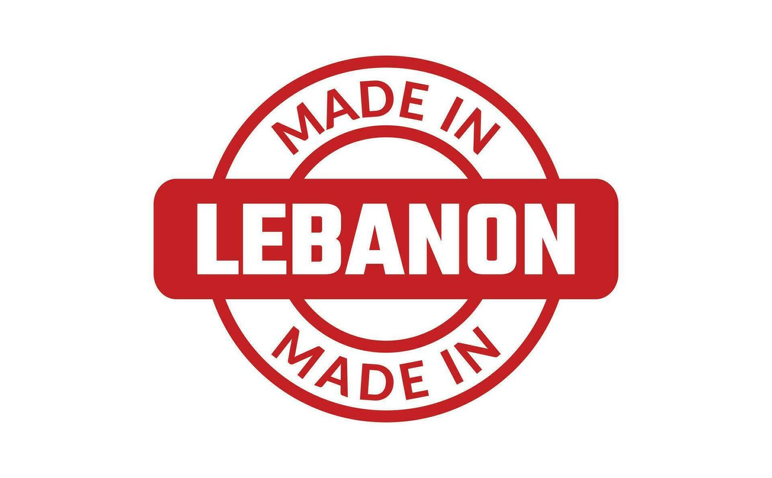 hecho en Líbano caucho sello vector