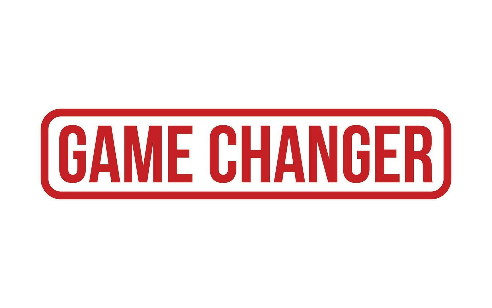 Red Game Changer Rubber Stamp Seal Vector