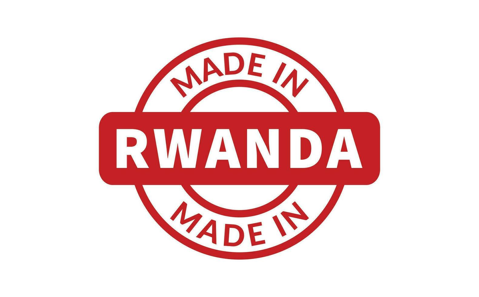 Made In Rwanda Rubber Stamp vector