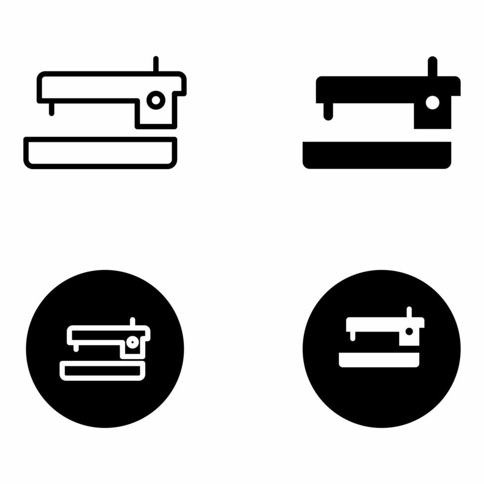 sewing equipment icon in different style vector illustration. designed in black fill, black outline and fill in black circle styles can be used for web, mobile, ui etc.