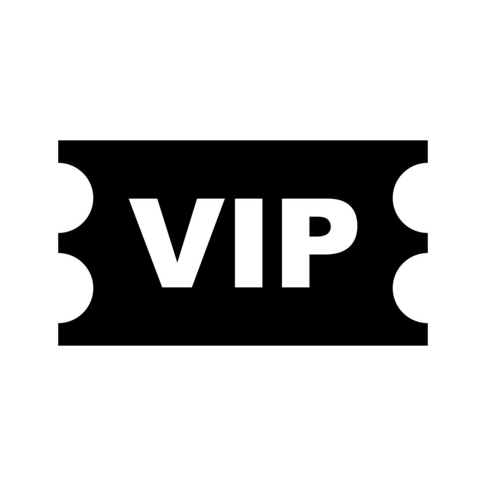 Ticket vector icon, vip symbol. Simple, flat design for website or mobile app