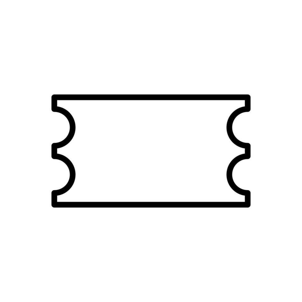 Ticket vector icon, cinema symbol. Simple, flat design for website or mobile app