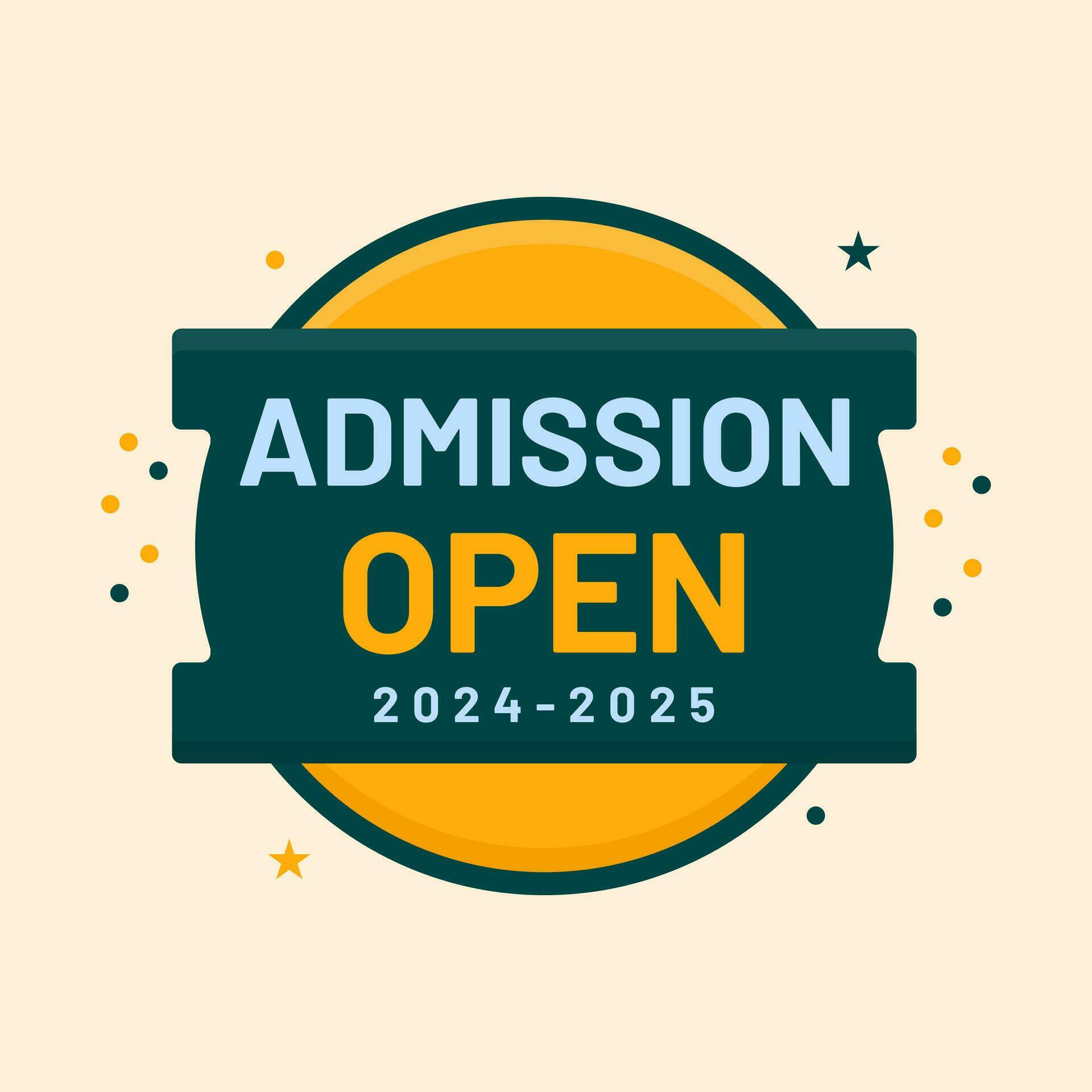 20242025 admission open typography educational banner 25384498 Vector Art at Vecteezy