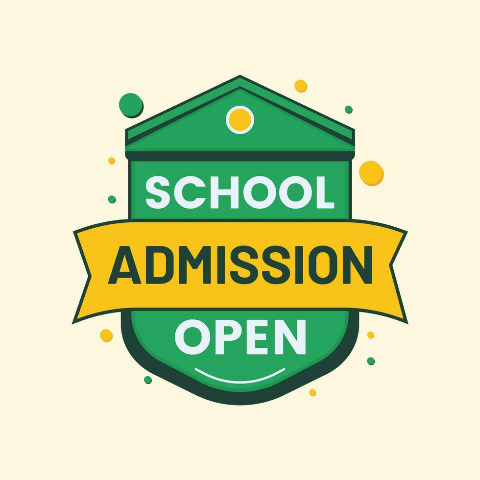 school admission banner for social media post template vector