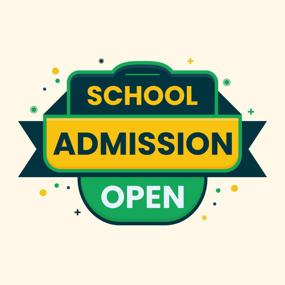 school admission open tag design for educational banner vector