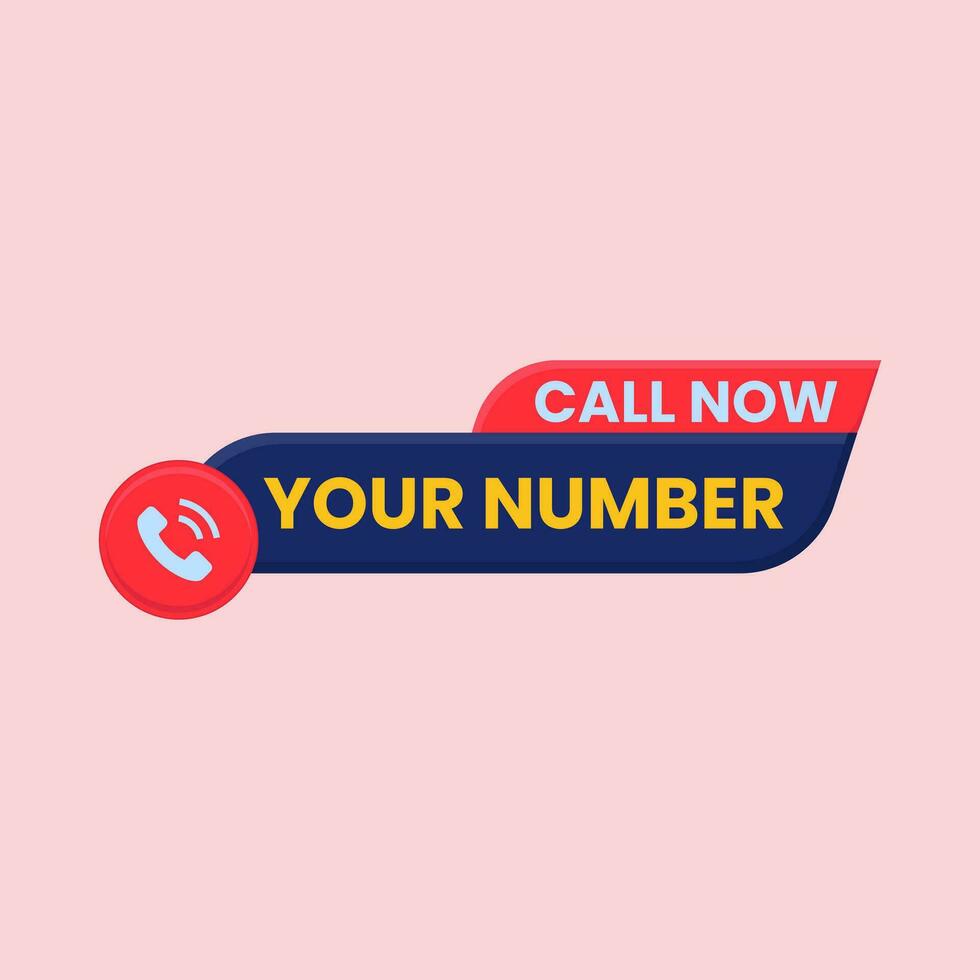 call now button vector with call icon