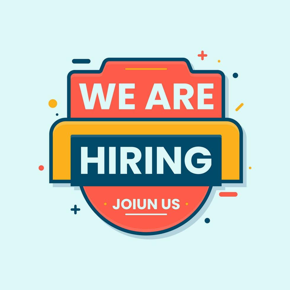 we are hiring join us announcement banner vector