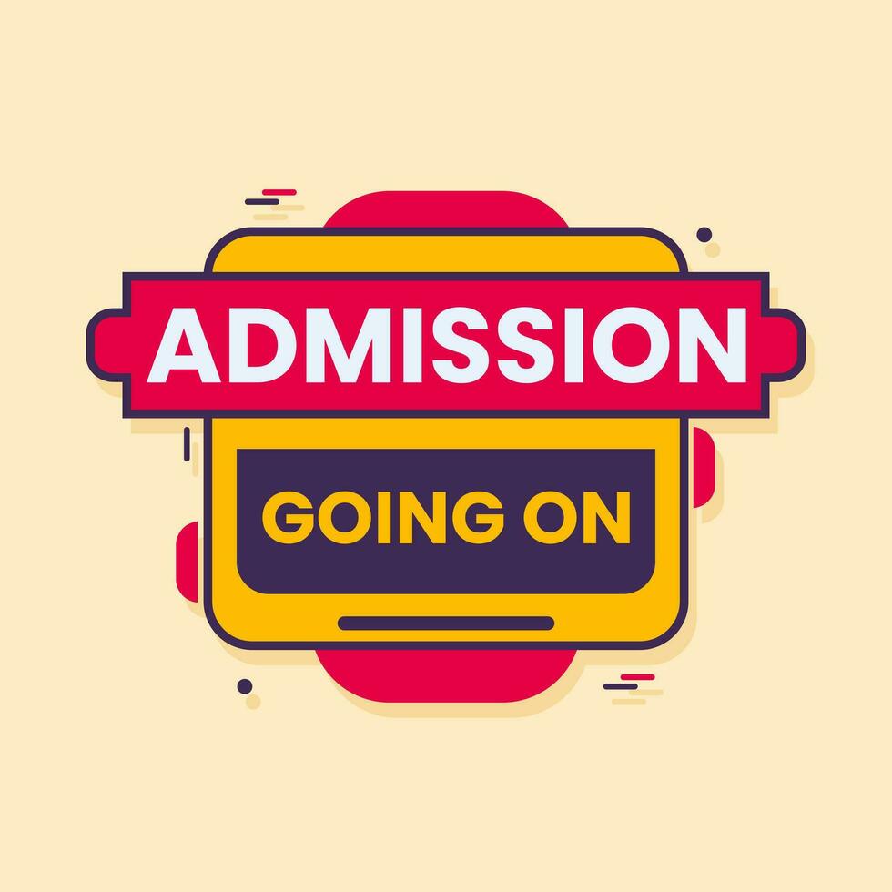 admission going on badge label clipart vector for educational banner