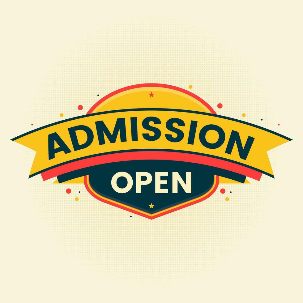 admission open banner tag vector