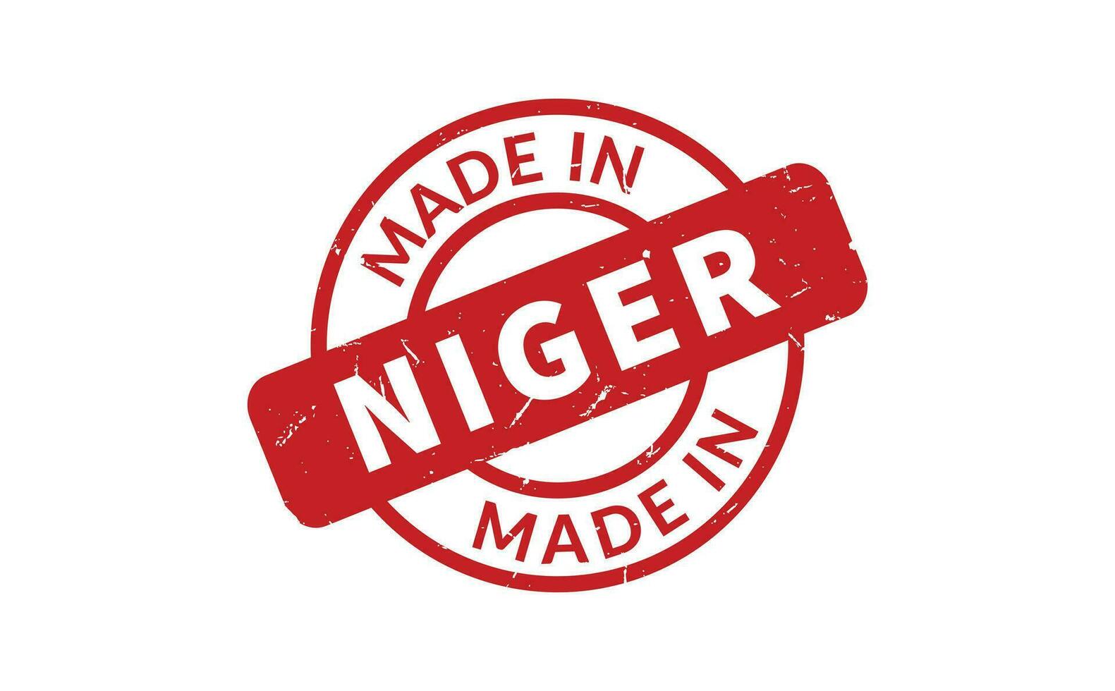 Made In Niger Rubber Stamp vector