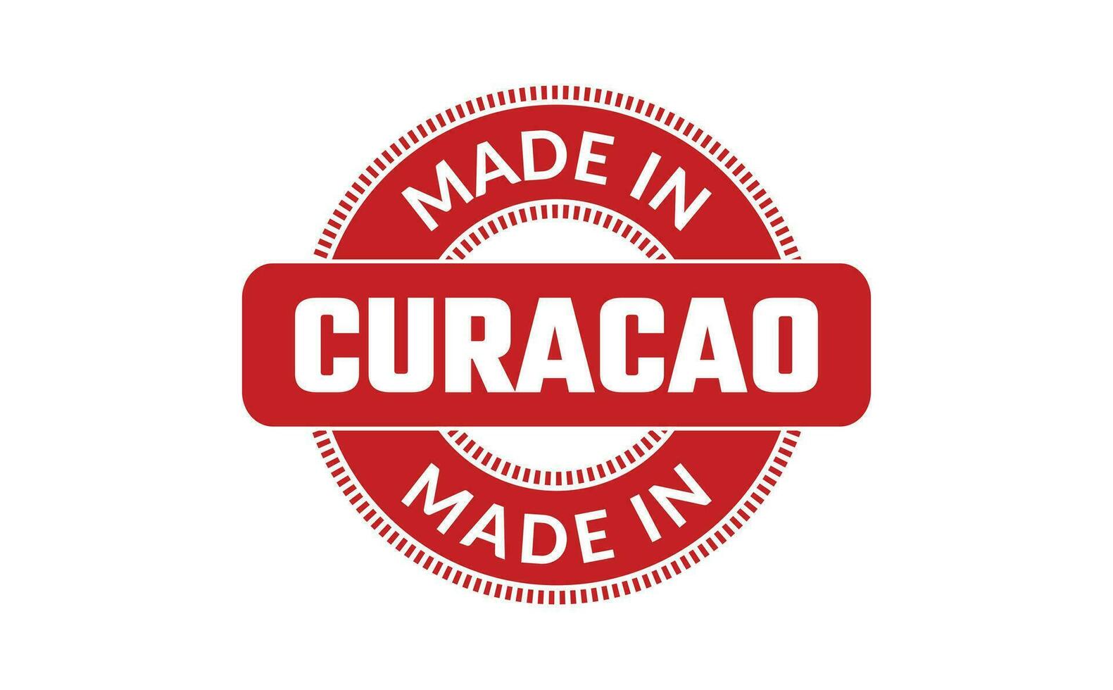 Made In Curacao Rubber Stamp vector