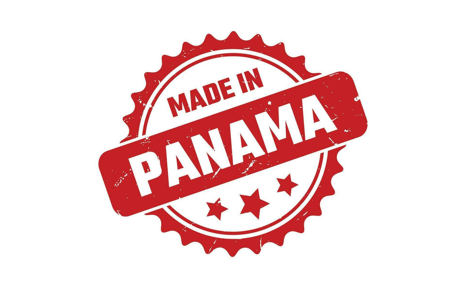 hecho en Panamá caucho sello vector