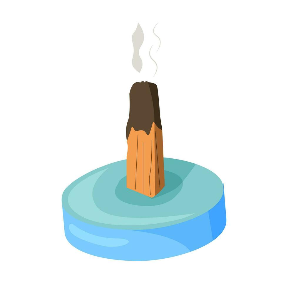 Sticks of the sacred wood of Palo Santo, steaming with aroma. Latin American incense for meditation vector