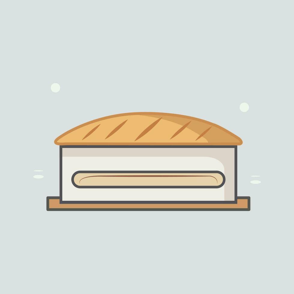 panadería plano icono ilustración en línea Arte estilo vector