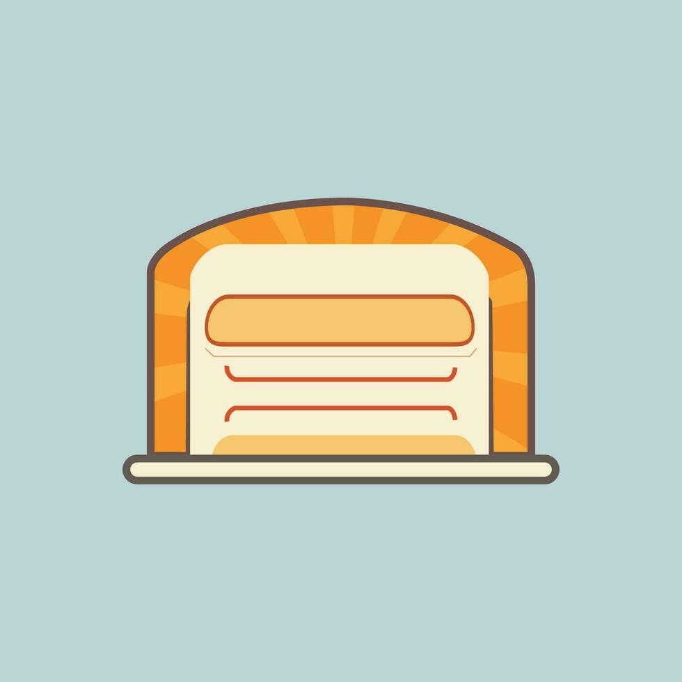 bakery Flat icon illustration in line art style vector