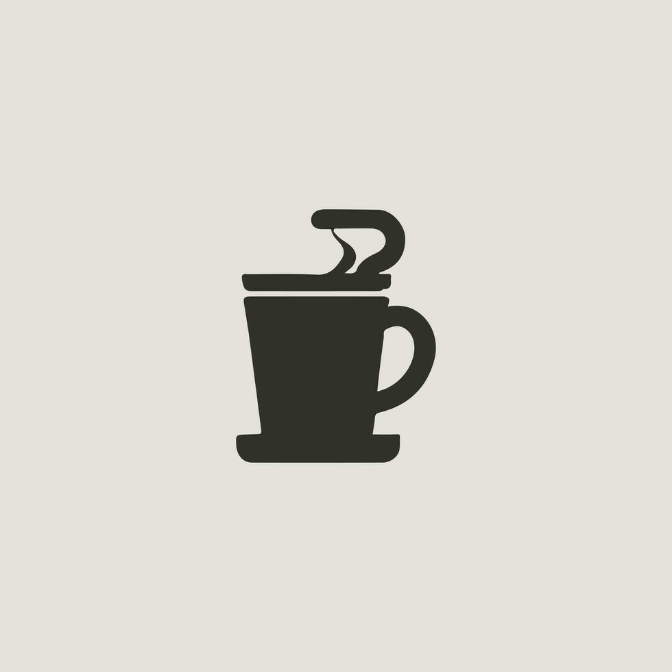 café taza plano icono ilustración vector