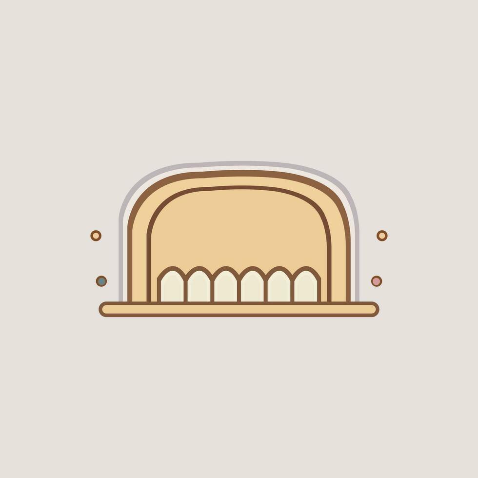 bakery Flat icon illustration in line art style vector