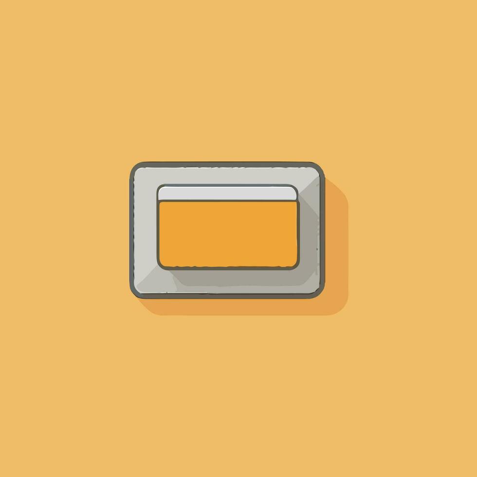 Wallet Flat icon illustration in line art style vector