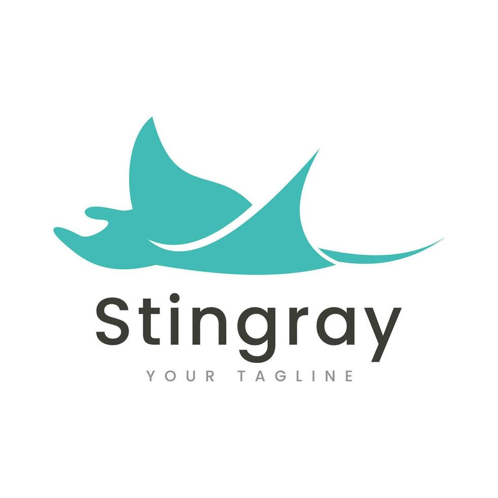 Illustration of Stingray Logo Design Vector Template Stingray silhouette image can be used for a restaurant logo