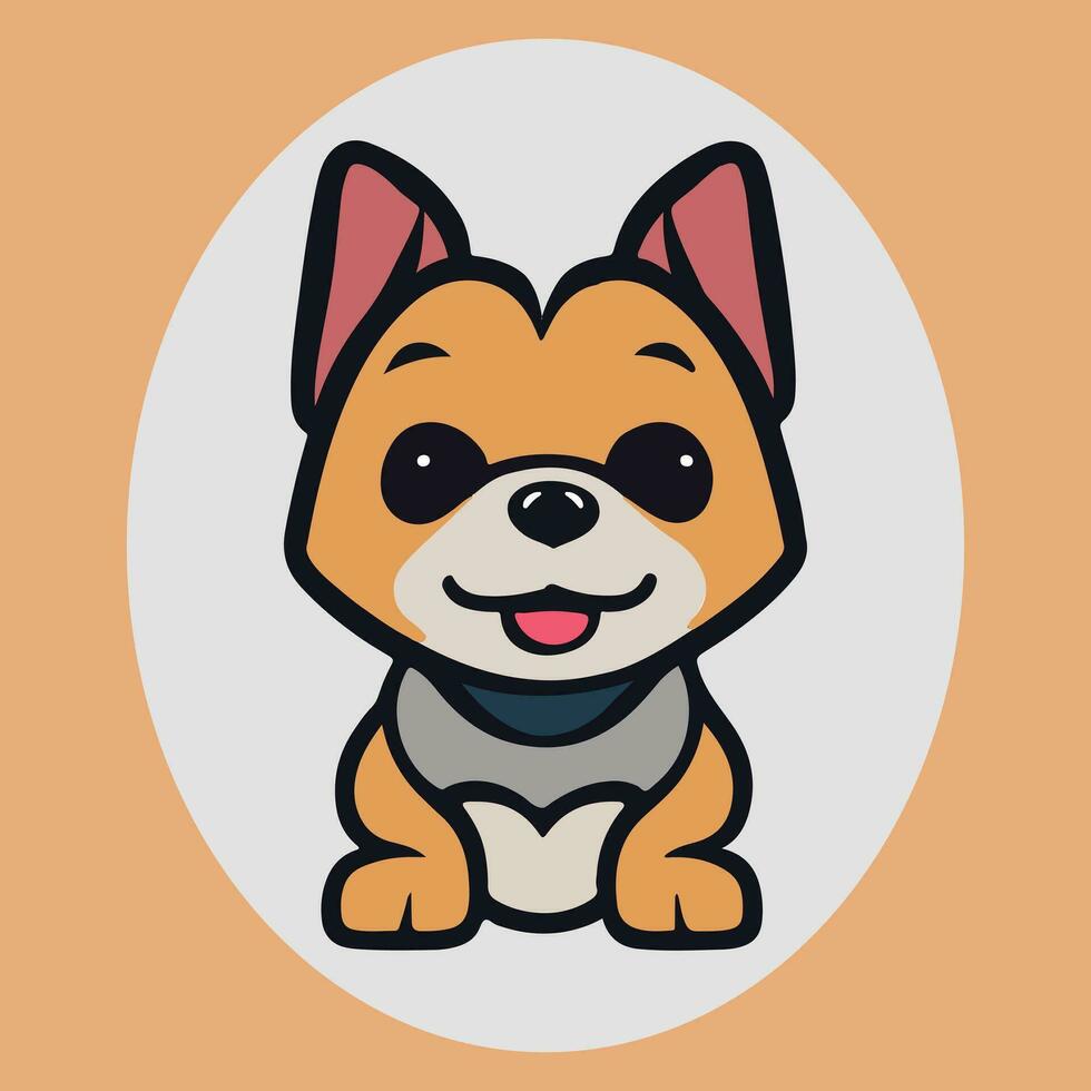 A cute mascot dog logo vector art work.