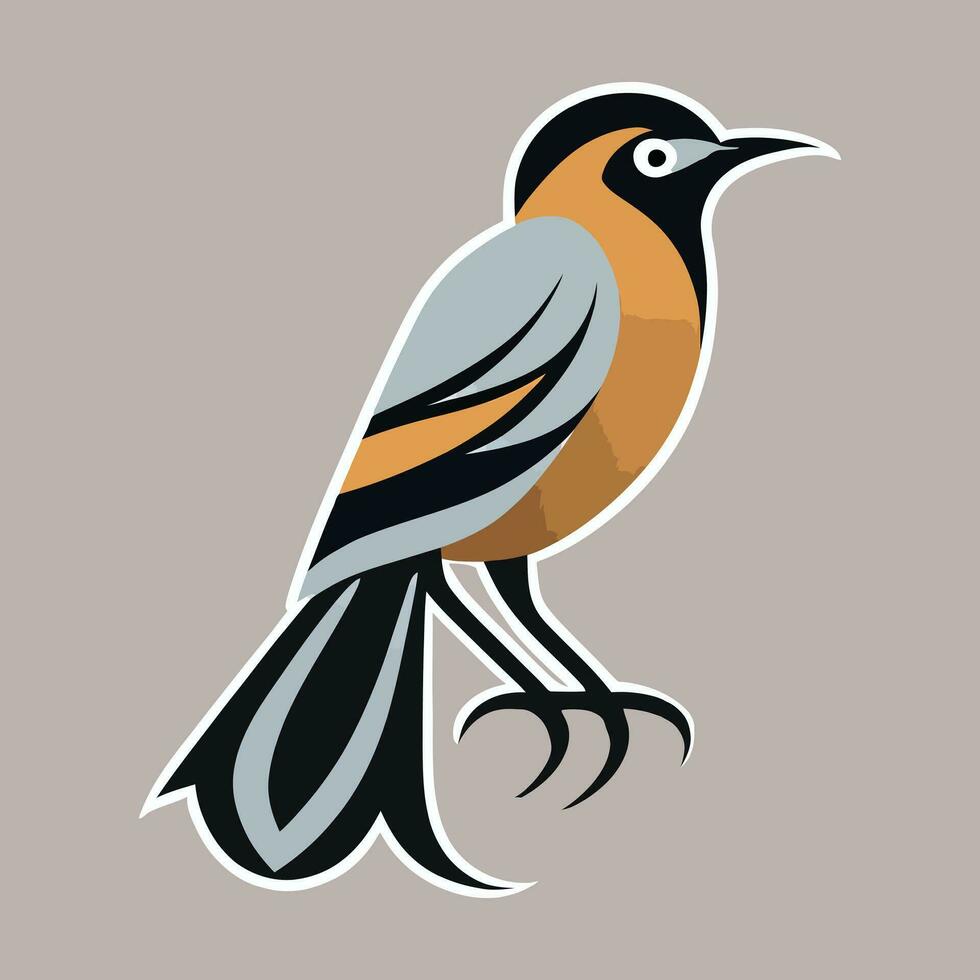 A beautiful bird vector artwork simple flat design.