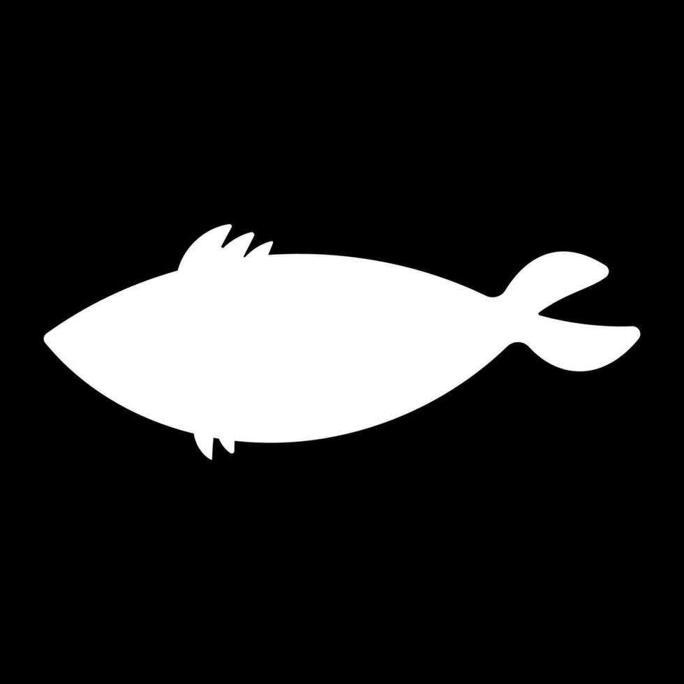 pescado cocinar negro blanco nada icono elemento vector