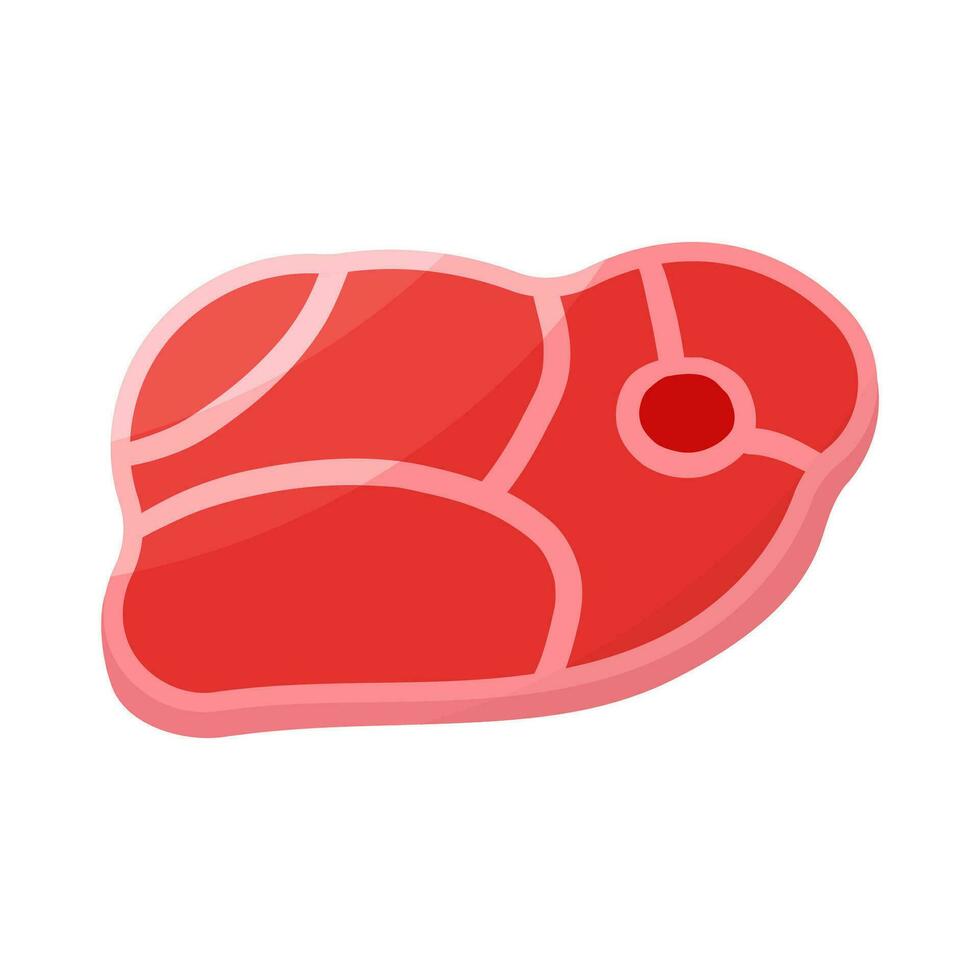 carne crudo Fresco rojo filete icono elemento vector