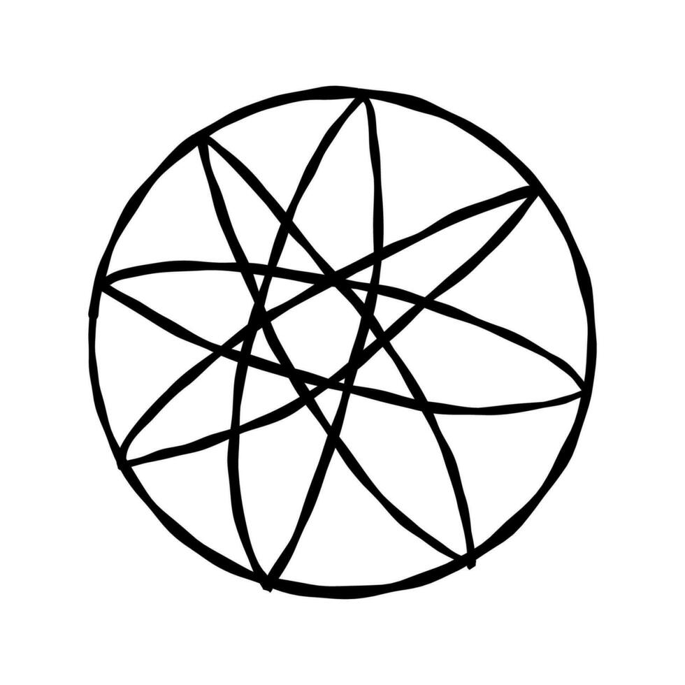 boho dream catcher icon doodle line element vector