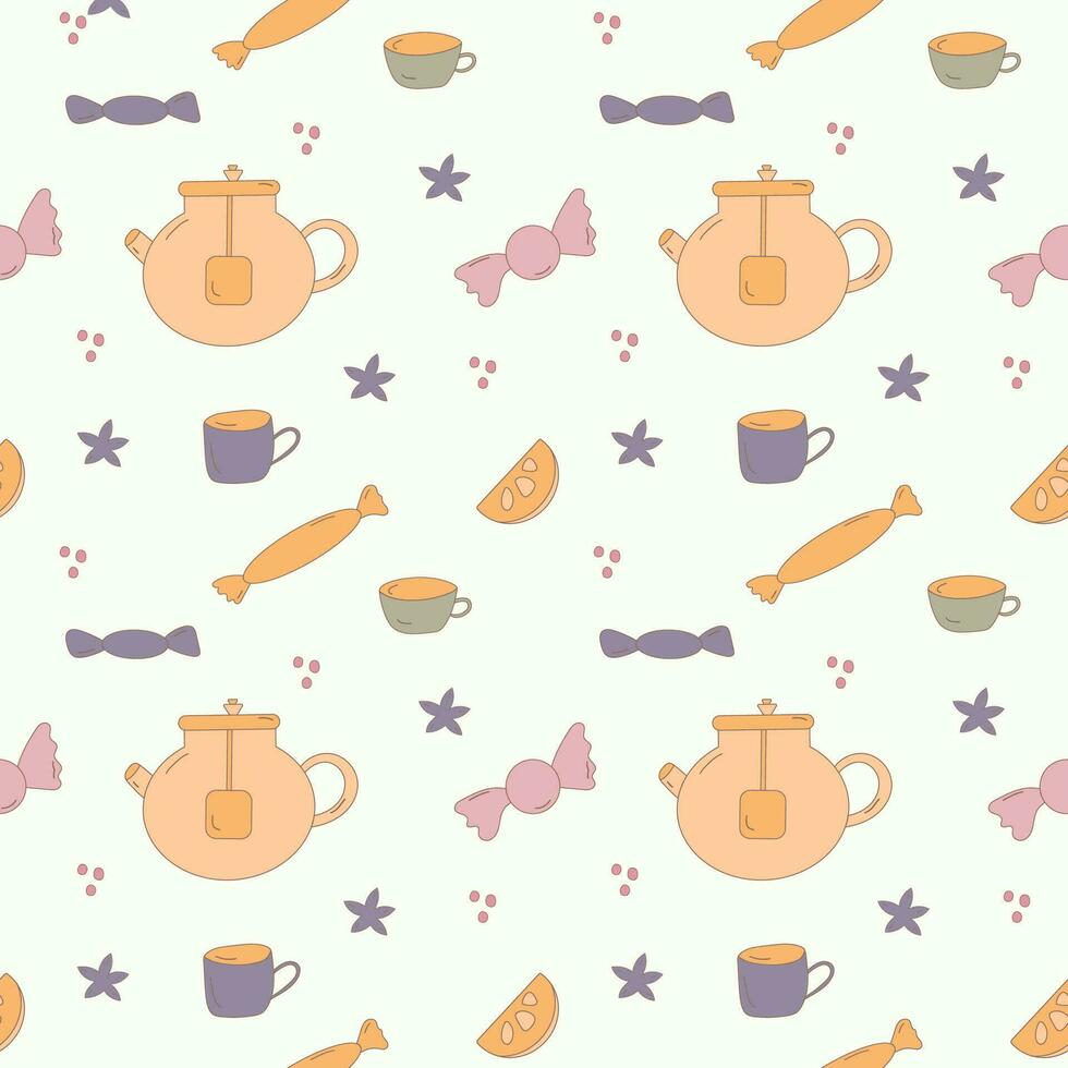 cozy elements warm safe light pattern vector