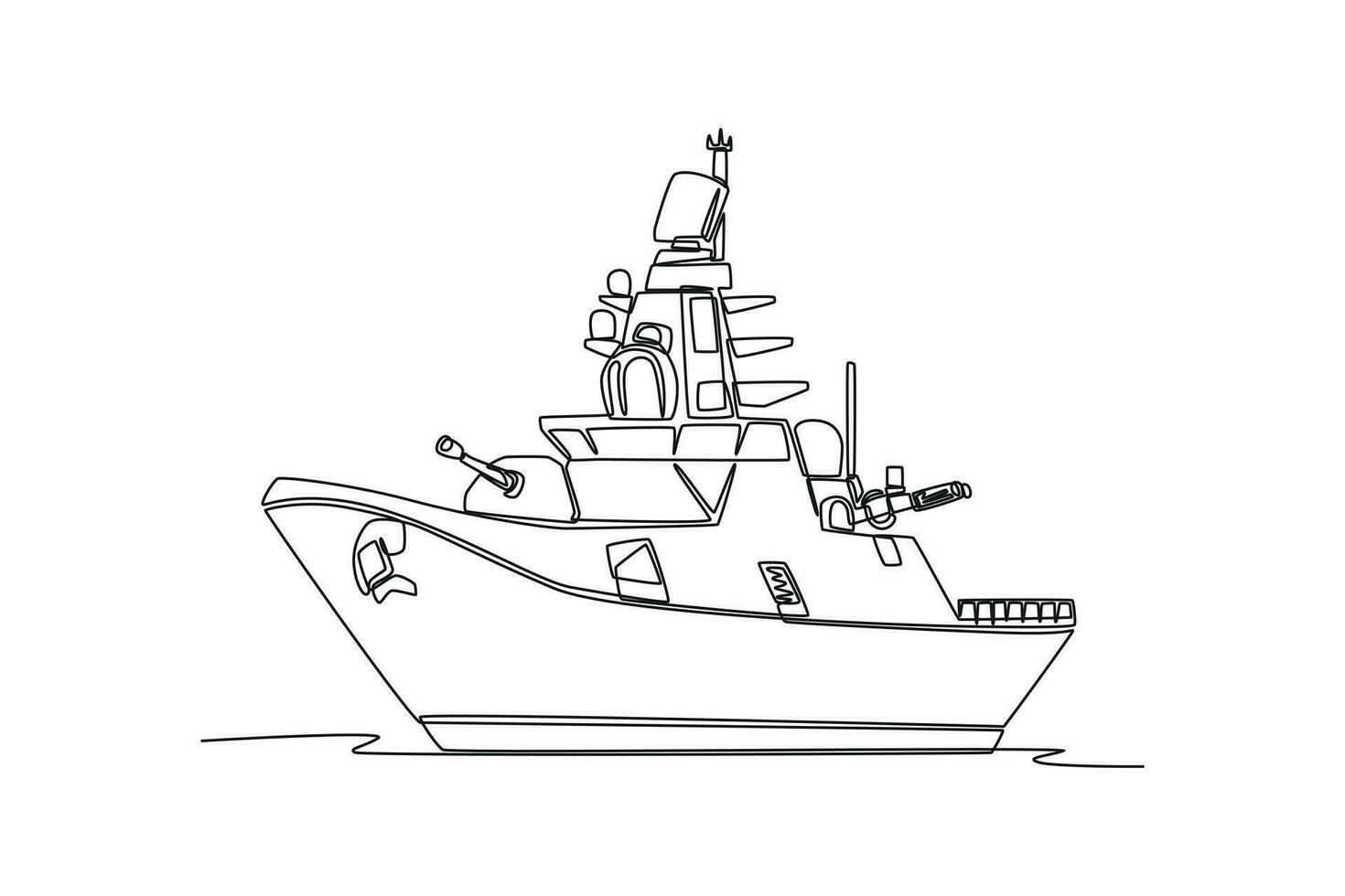 Premium Vector  Continuous line drawing from the boat traveling at high  speed in the waters.