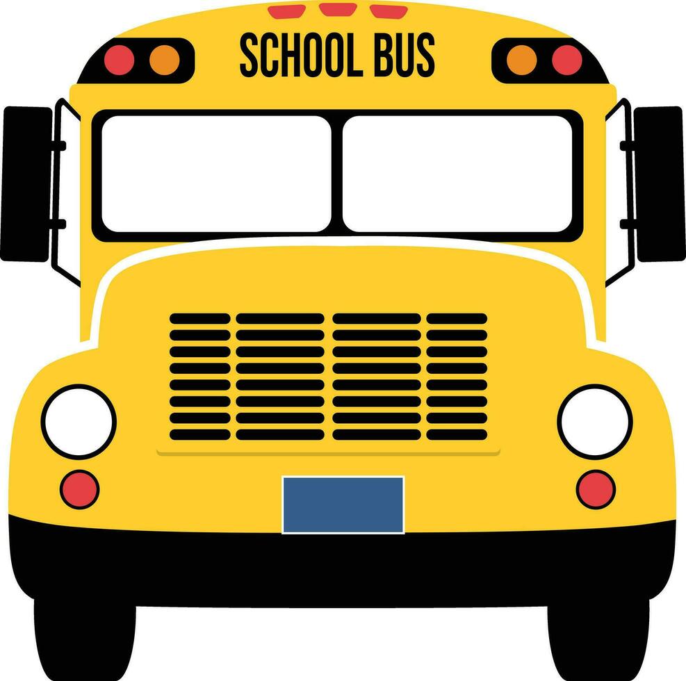 Yellow School Bus vector illustration isolated on white