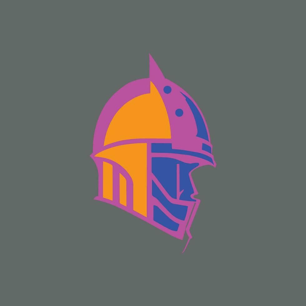 Vector of an ancient war equestrian helmet