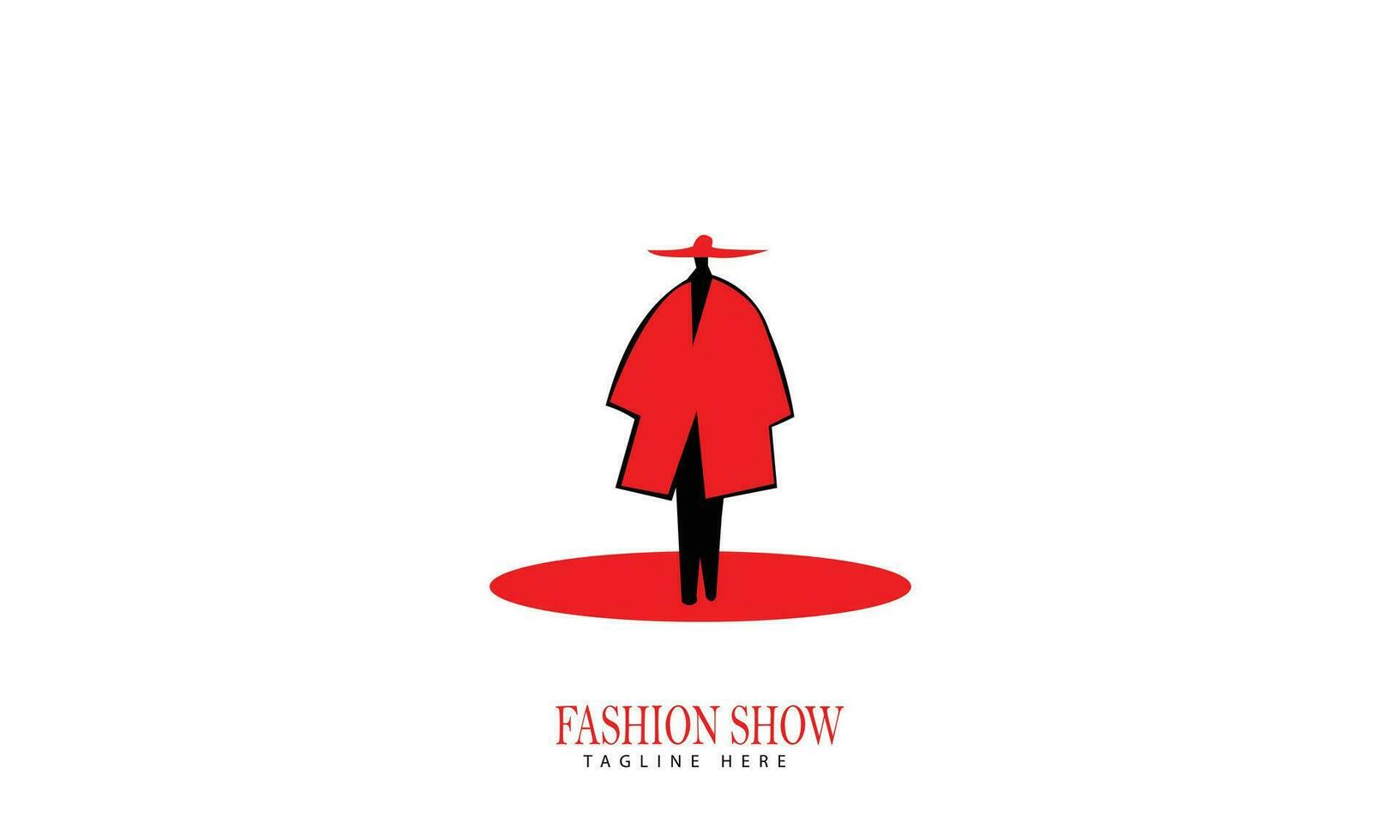 fashion logo red color, on white background vector