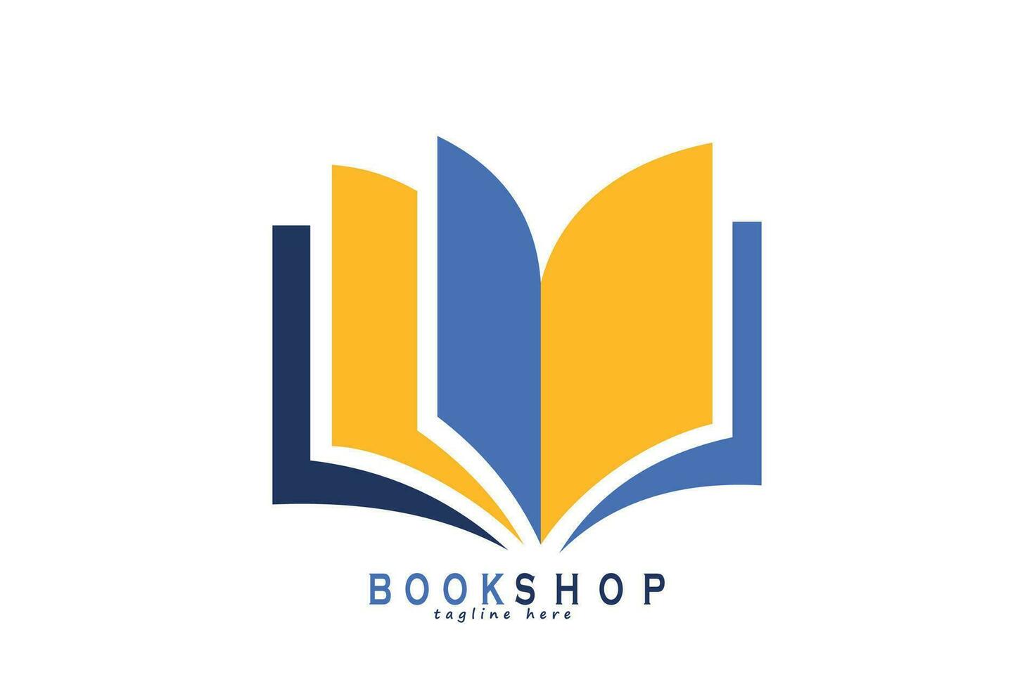 Book logo vector illustration, with several sheets of colorful paper visible to attract buyers