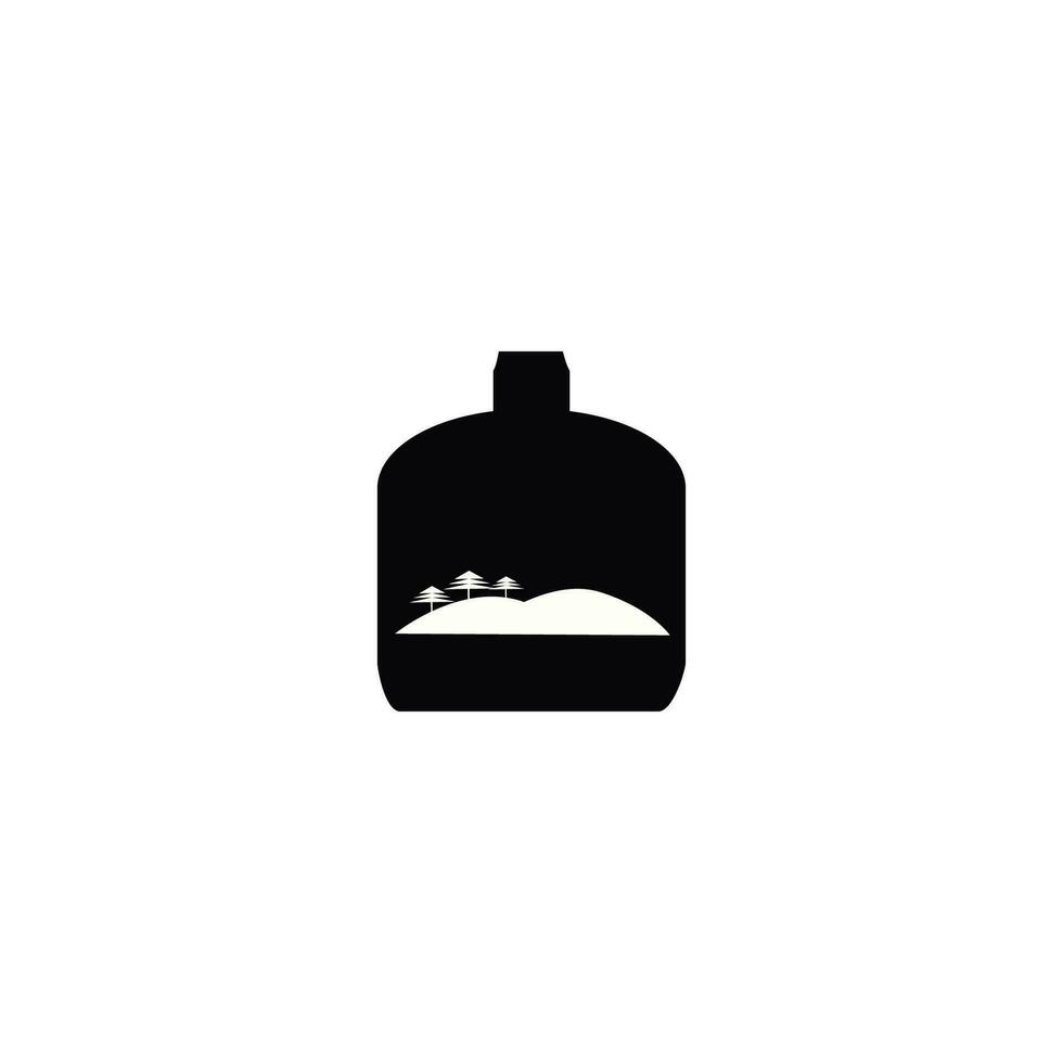 Drink bottle design with mountain image vector