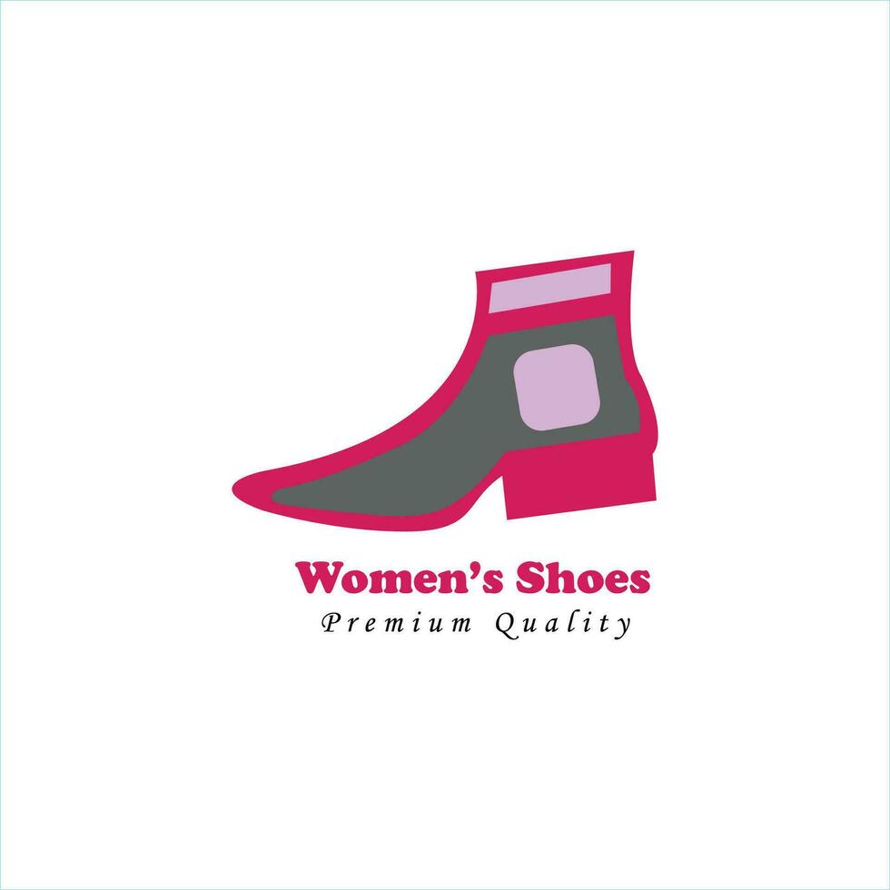 Red women's shoes on a white background vector