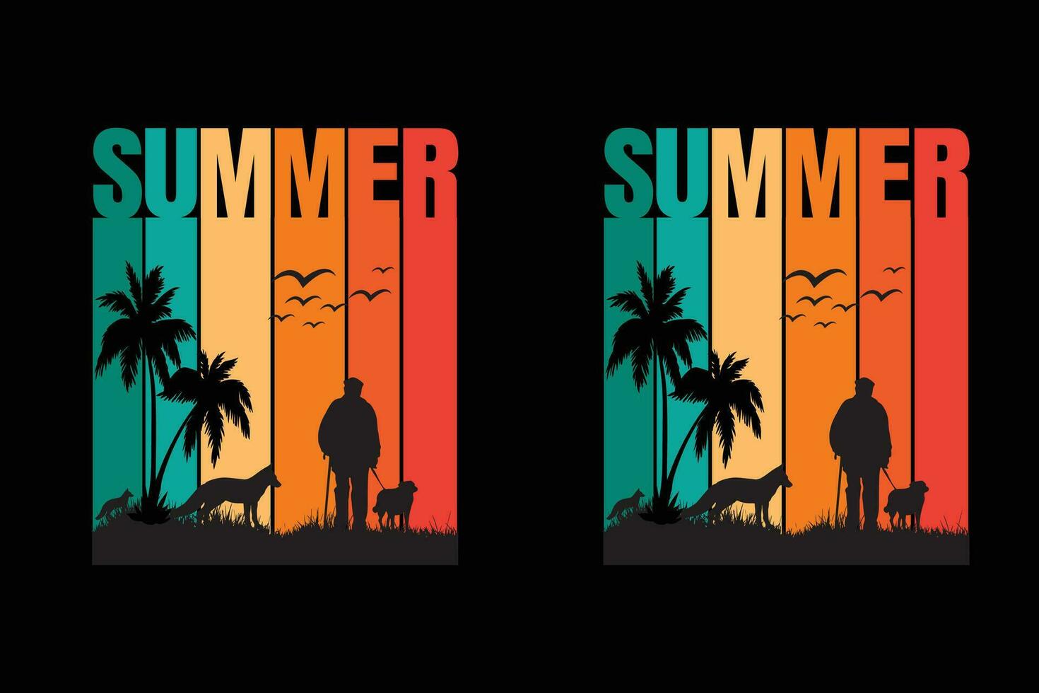 diseño de camiseta de verano vector