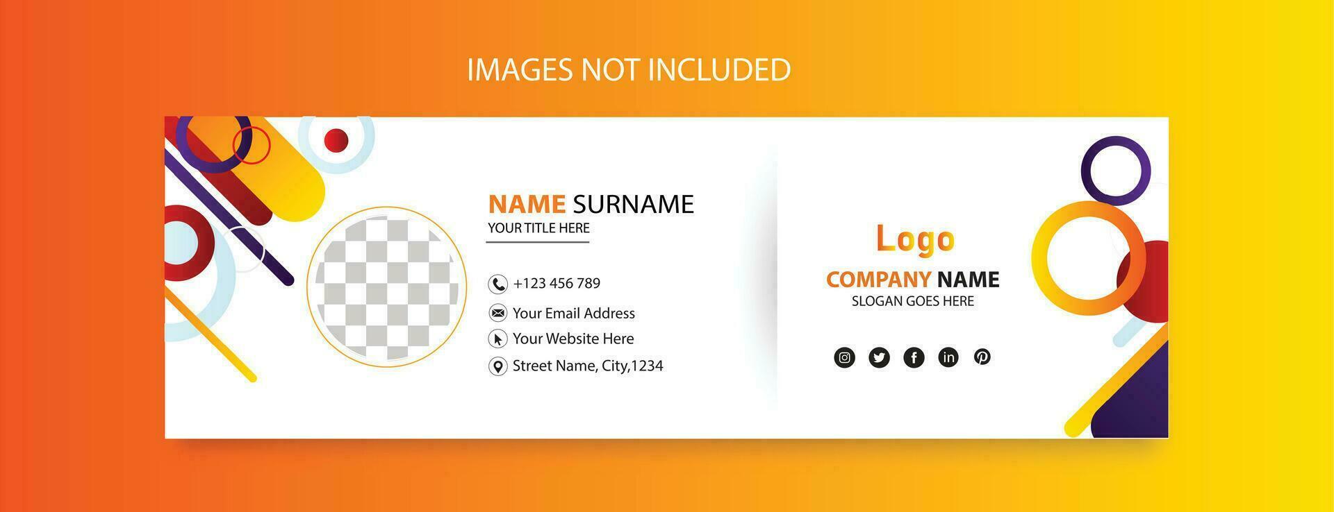 Email footer template design for business promotional vector
