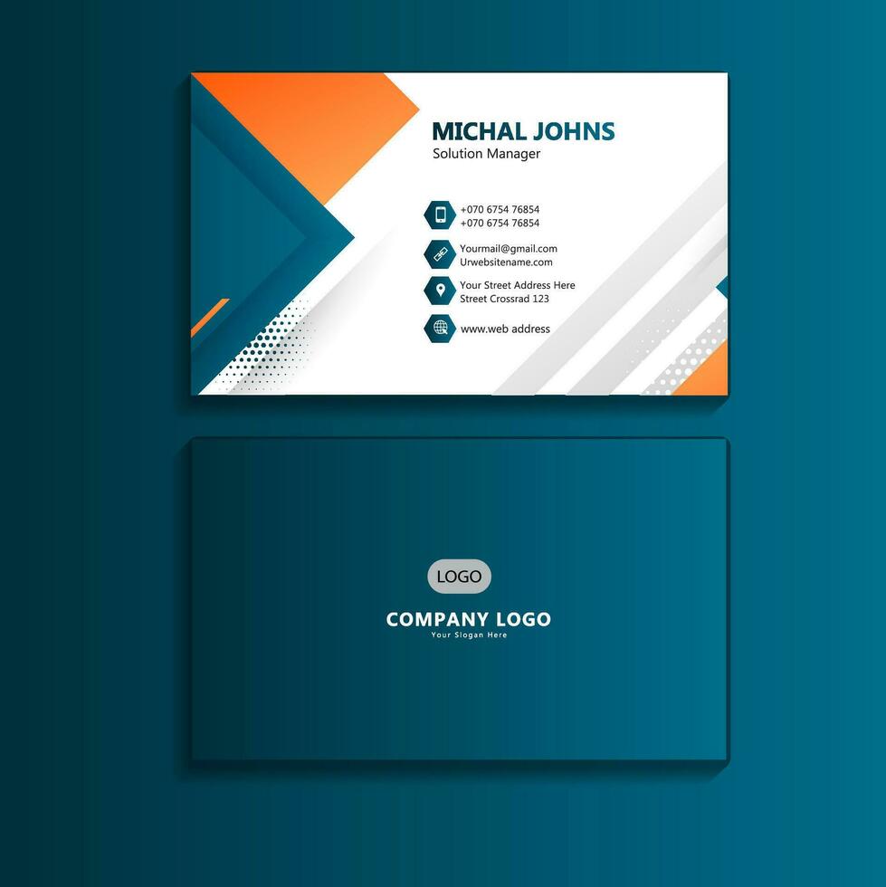 Business card set creative and clean business card template vector