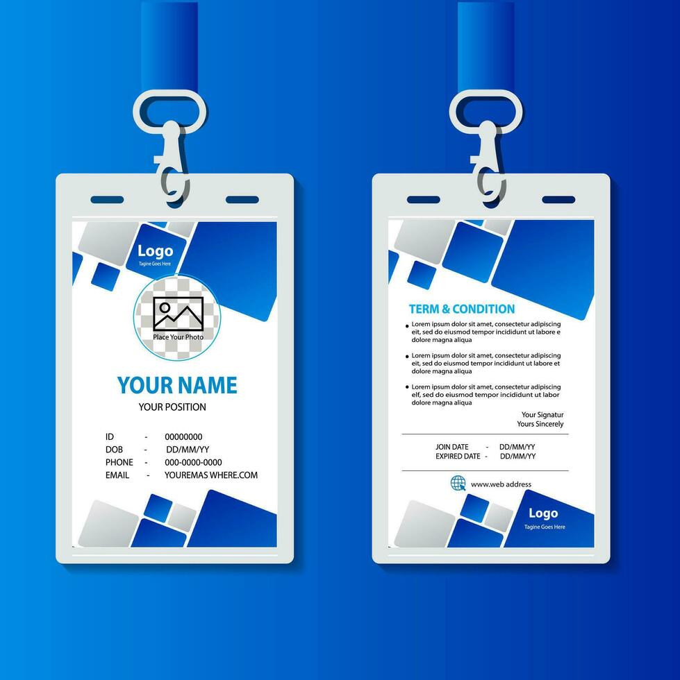 vector abstract id cards template concept