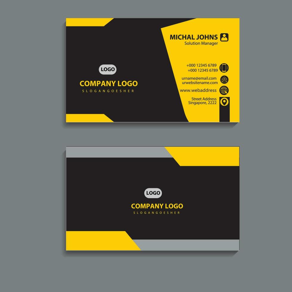 Business card set creative and clean business card template vector