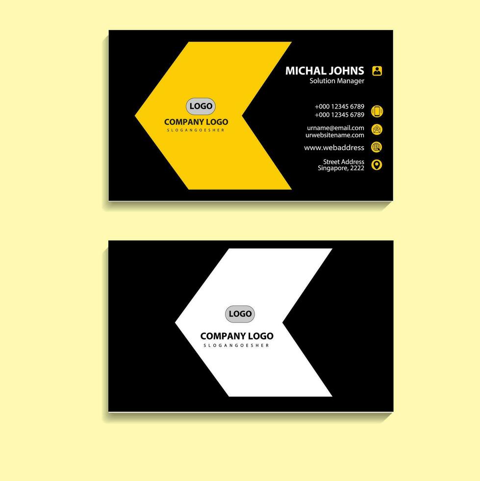 Business card set creative and clean business card template vector