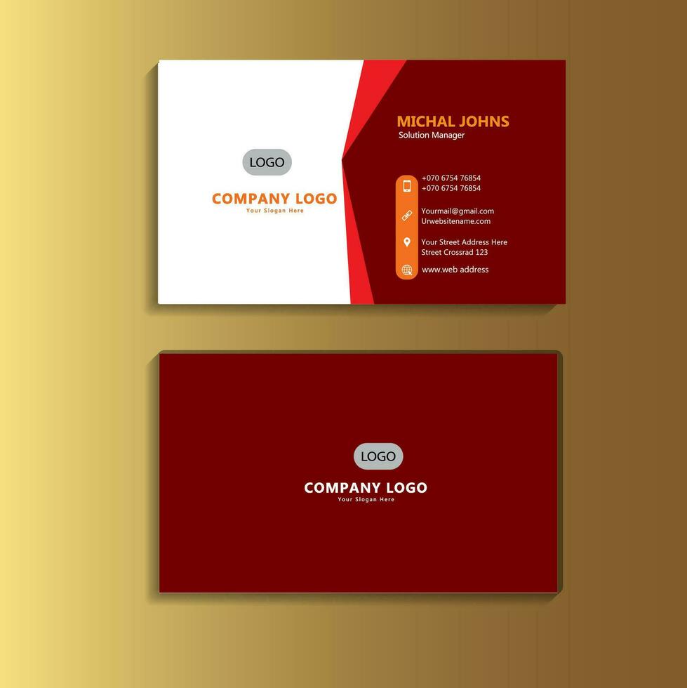 Business card set creative and clean business card template vector