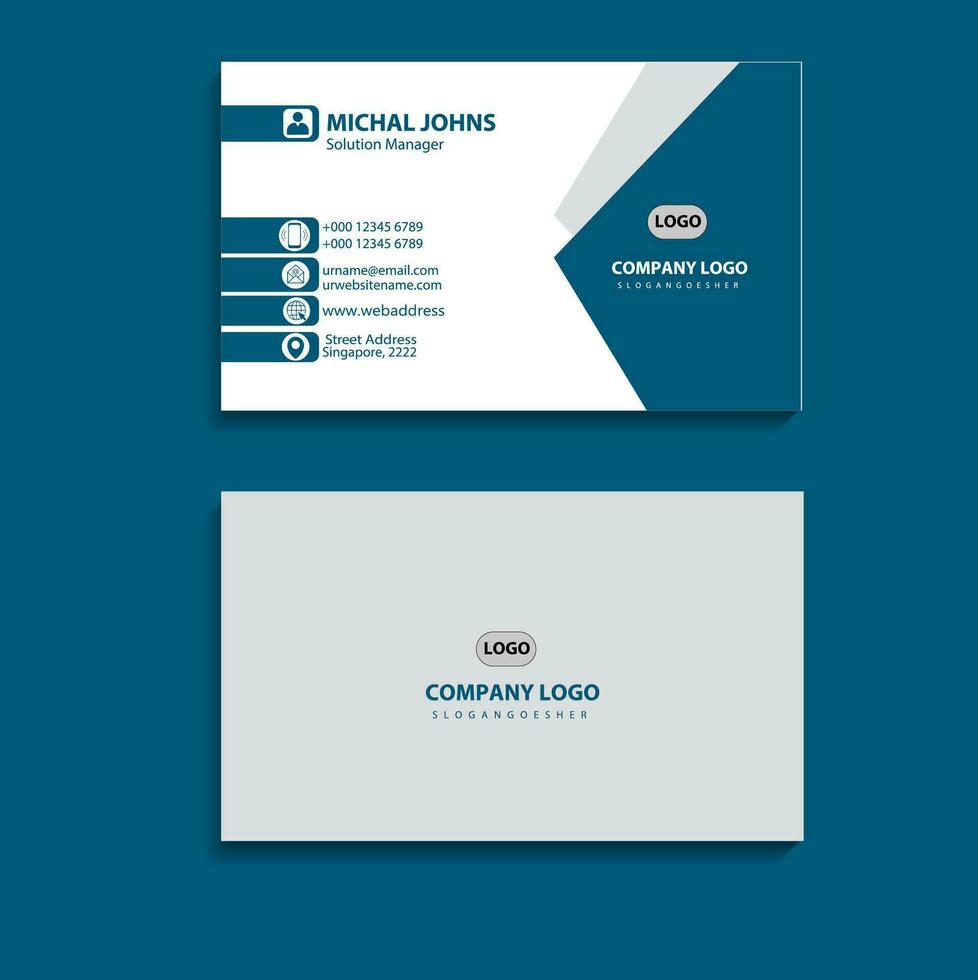 Business card set creative and clean business card template vector