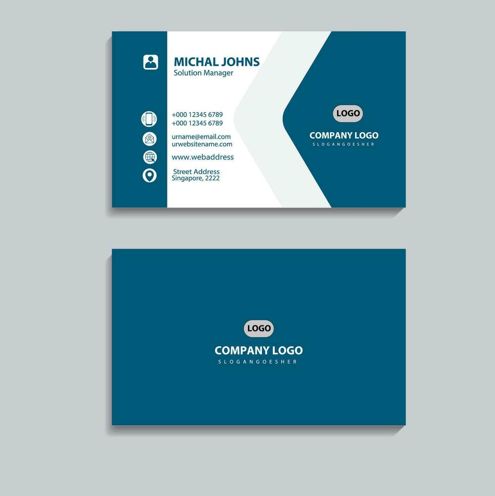 Business card set creative and clean business card template vector